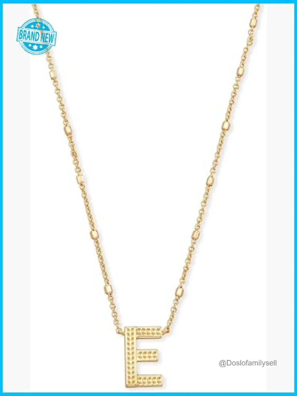 Gold Plated Letter Pendant Necklace Elegant Minimal Chic Fashion Jewelry